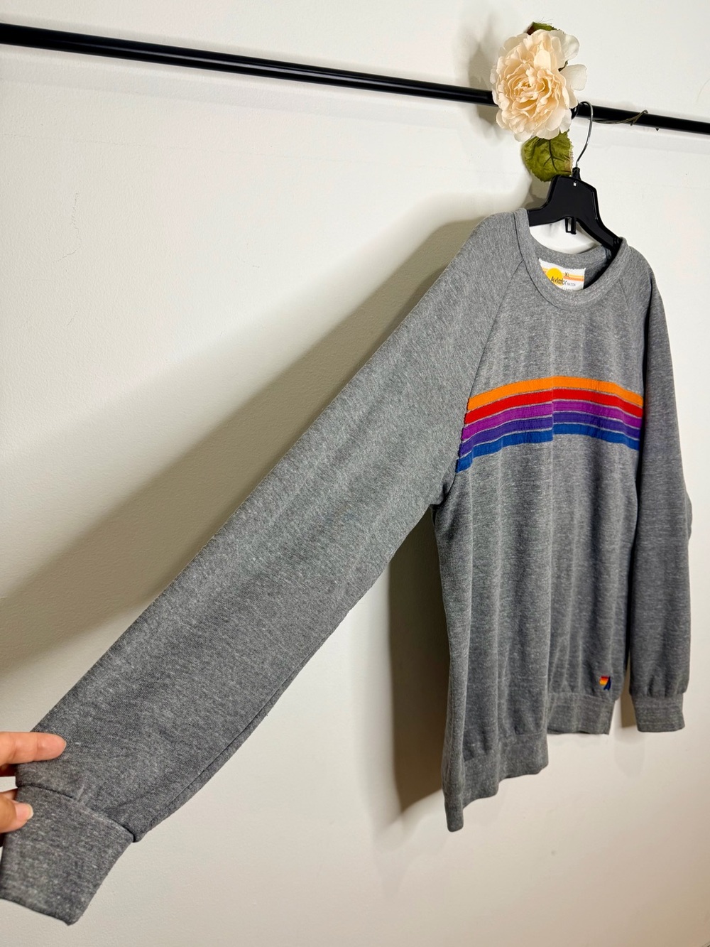 Aviator Nation ‘5 Stripe’ Relaxed Fit Crewneck Sweatshirt - Picture 6 of 10